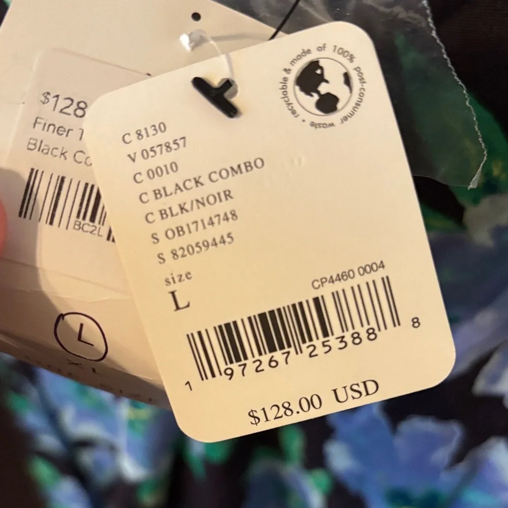 Free People Black Maxi Dress with Blue and Green Floral - Picture 3 of 4
